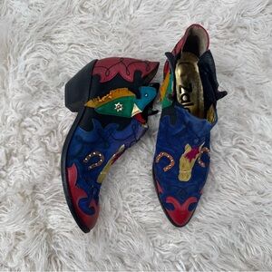 Vintage Zalo Color Leather Ankle Boots Women’s Size 8